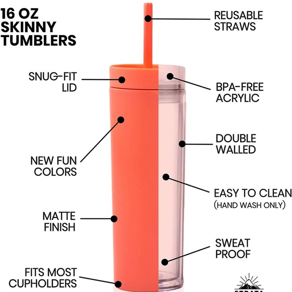 Skinny 16oz Matte tumbler tall cup. Starbucks - Picture 4 of 4